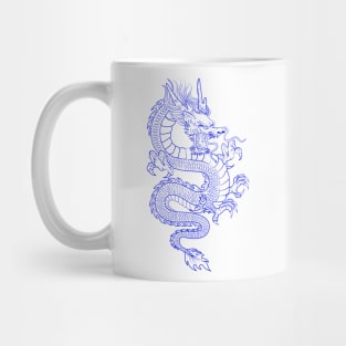 Blue Asian Dragon Mug